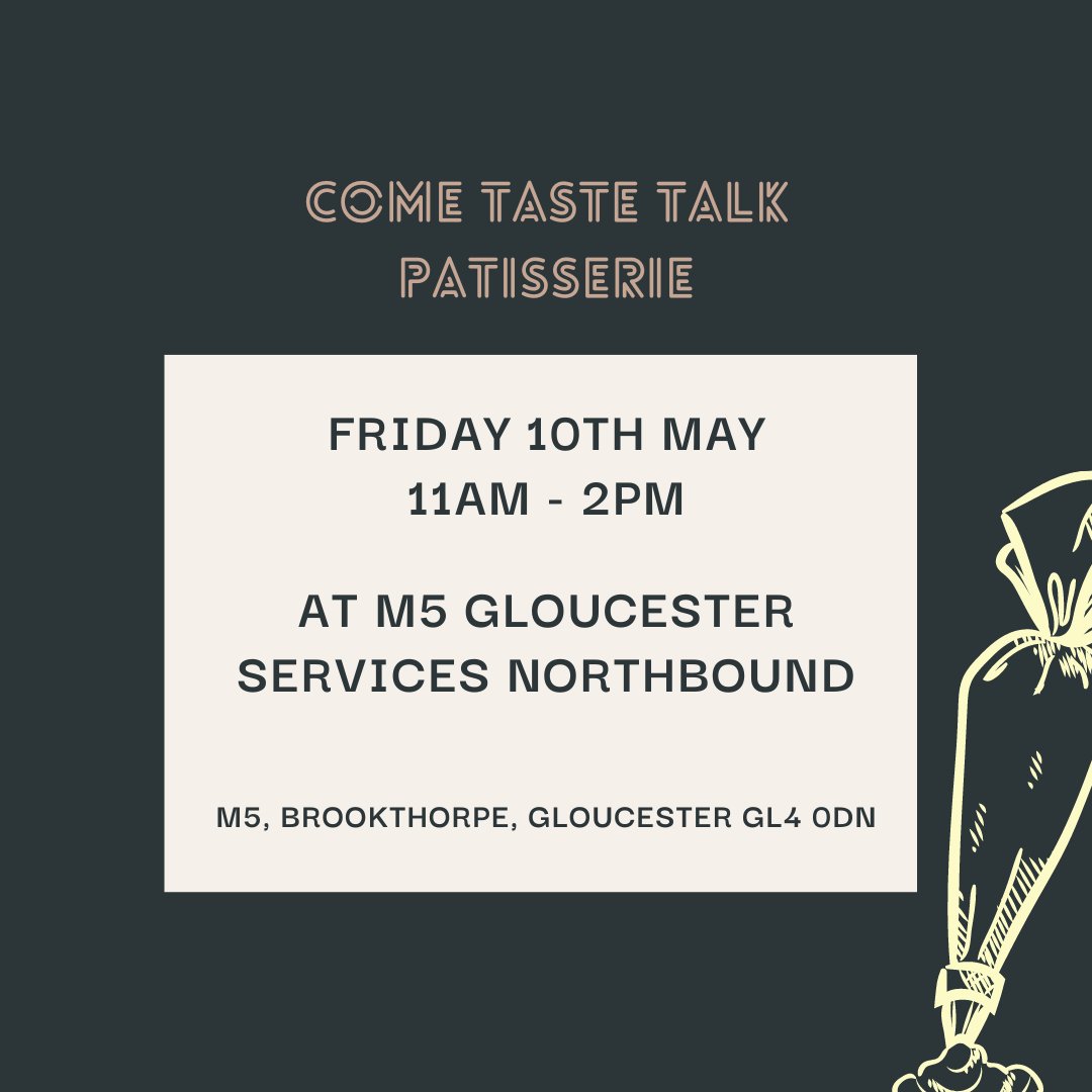 _PatisserieBox's tweet image. Free samples available at North Bound Gloucester Services. Remember, life is always sweeter with a treat! #Patisserie #Dessert #Freesample #Sweet 🍰 🍰 😍 😍