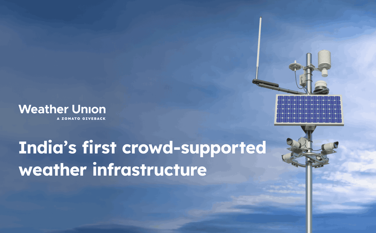 Excited to unveil India's first crowd-supported weather infrastructure, weatherunion.com. A proprietary network of 650+ on-ground weather stations, it is the largest private infrastructure of its kind in our country. These weather stations, developed by Zomato, provide…