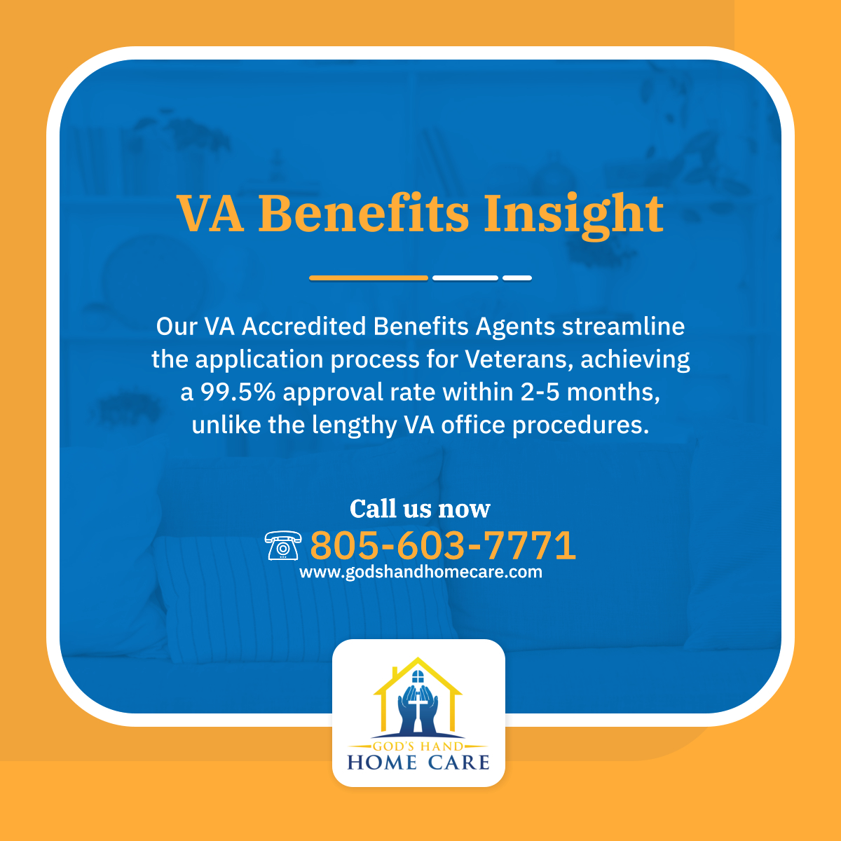 Did you know our experts can expedite VA benefits applications from home, avoiding the daunting process at local VA offices? A smoother path to deserved benefits. 

#OxnardCA #HomeCare #VeteranSupport