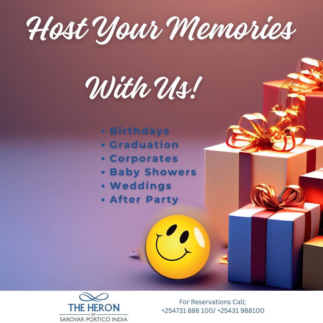 Capture life's milestones in style at the Heron Hotel! 🎉 From birthdays to weddings, graduations to baby showers, and everything in between, let us host your unforgettable moments. #HeronHotelEvents #MemoriesMadeHere #BookNow