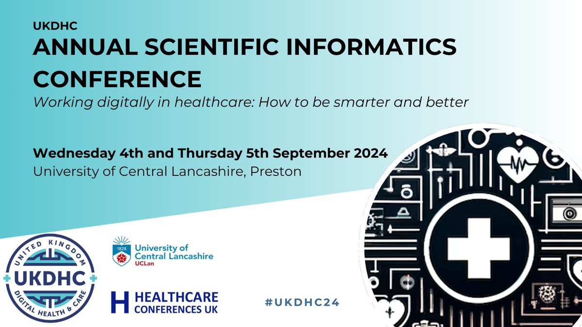 🚀Elevate your knowledge in digital health at #UKDHC24 conference in September 2024. Network, learn, and innovate! More details here: ow.ly/aLai50RzbZi @helenrobson19 @connecthealth @cspnortheast @shafiahmed5 @medrealities @aimedisglobal @dighealthleader @nhsdigacademy