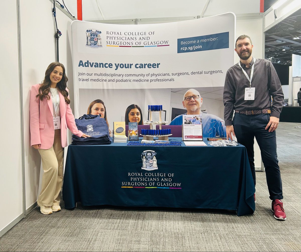 If you're at #ASGBI2024 in Belfast this week, come along to stand 8 and say hello. Rebecca and George are here to answer your questions and tell you all about our College! #WeAreRCPSG