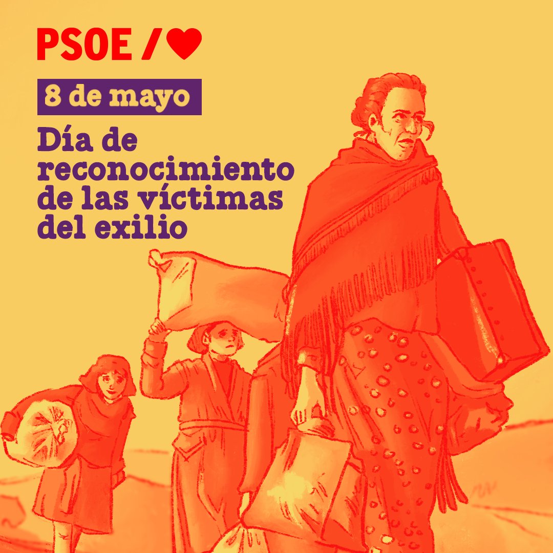 Hoy, con más fuerza que nunca, frente a las leyes de la concordia de la derecha y la ultraderecha de blanquear el fascismo, conmemoramos el día de reconocimiento de las víctimas del exilio. Conmemoramos la memoria democrática. Verdad, Justicia, Reparación y Deber de Memoria.