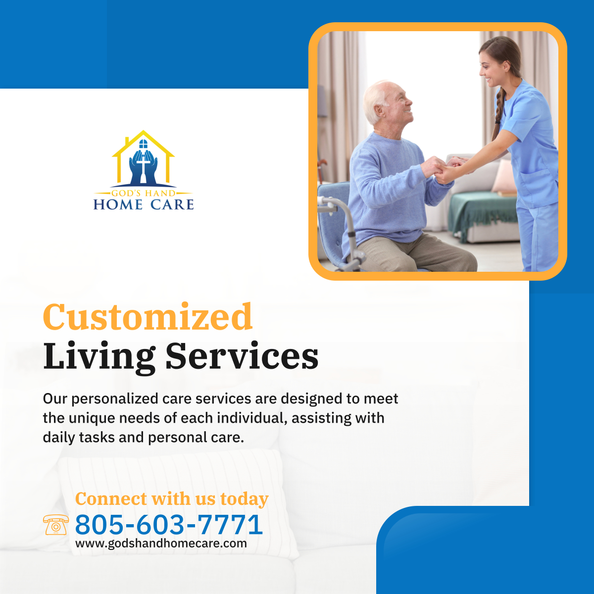 Tailored care for everyday needs. Discover how our customized living services can make a difference in your or your loved ones' daily lives. 

#OxnardCA #HomeCare #PersonalizedCare