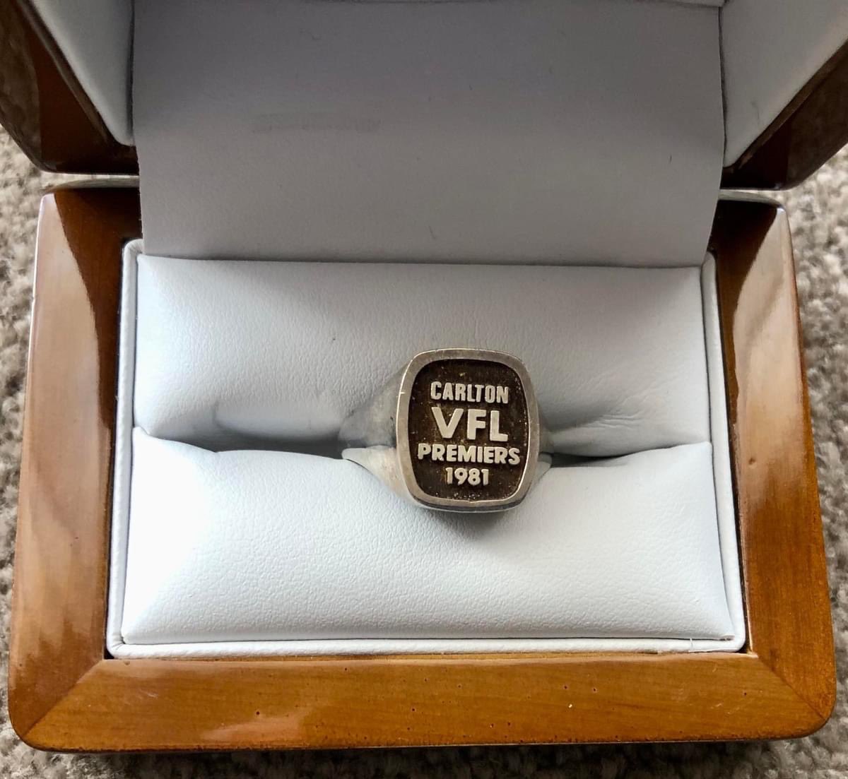 Put a ring on it? It’s hardly new.
Exhibit A: 1981 VFL Premiers ring, presented to David McKay following his 263rd & final appearance as a Carlton player.
Fair enough too - ‘Swan’ the club’s only player in history to feature in three Grand Final victories over the Carringbush.