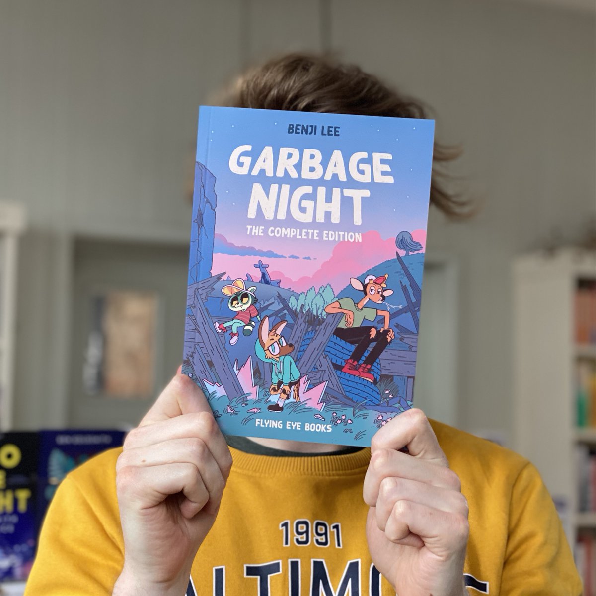 Just arrived is this new, complete edition of the graphic novel #GarbageNight by Benji Lee. Jack says: 'Republished in a complete edition with a brand-new sequel, this post-apocalyptic graphic novel from Benji Lee is worth reading for the colours alone.' @FlyingEyeBooks