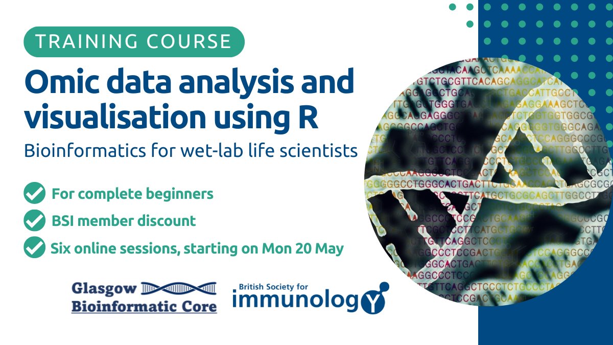 #Bioinformatics is a strong driver of scientific development, complementing #WetLab research in #immunology Our top rated introductory #training course can help you build this essential skill in 6 online sessions! Reserve your place now👉bit.ly/3JeJgBm