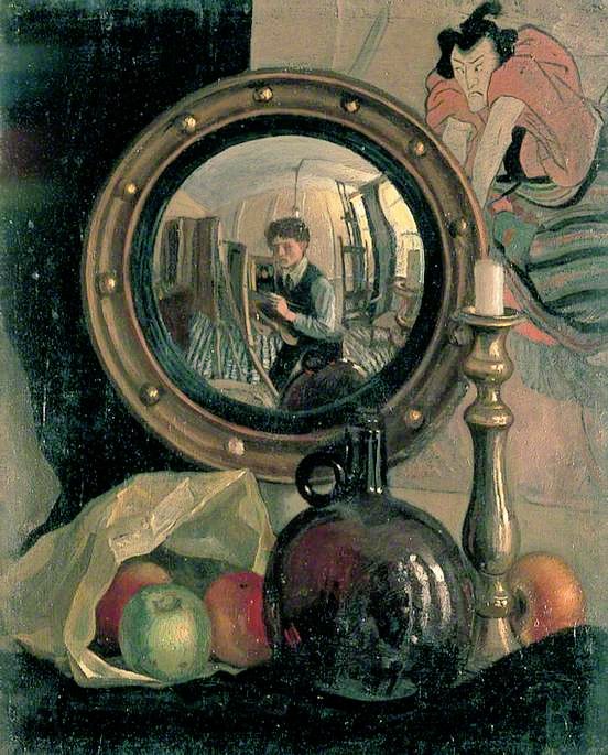 Marc Gertler ( 1891-1939 ) Still Life with Self Portrait