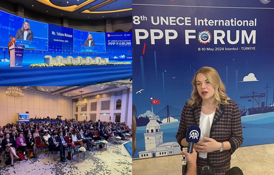 At 8th @UNECE International #PPP Forum in #Istanbul, @Tatiana_Molcean stresses that Public-Private Partnerships are a key tool for accelerating the #SDGs in areas such as #DigitalTransformation, #green procurement, #AffordableHousing & #EnergyTransition. 

@trpresidency