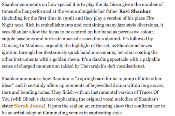 Thank you to @musicOMH for this thoughtful review of a special night at @BarbicanCentre 🙏🏾 “…in recent years [her music] has encompassed much more than just a particular instrument... tonight’s show provided further evidence of her ability to present it in fresh new ways.”