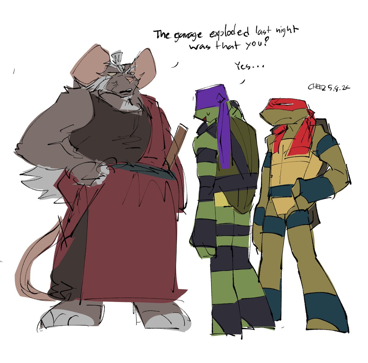 TMNTOG SPLINTER?? #TMNT #TMNTOG Im not quite satisfied with his color palette yet but mostly this is hit final design.. he's so big that makes ppl wonder if he's a rat or a bear