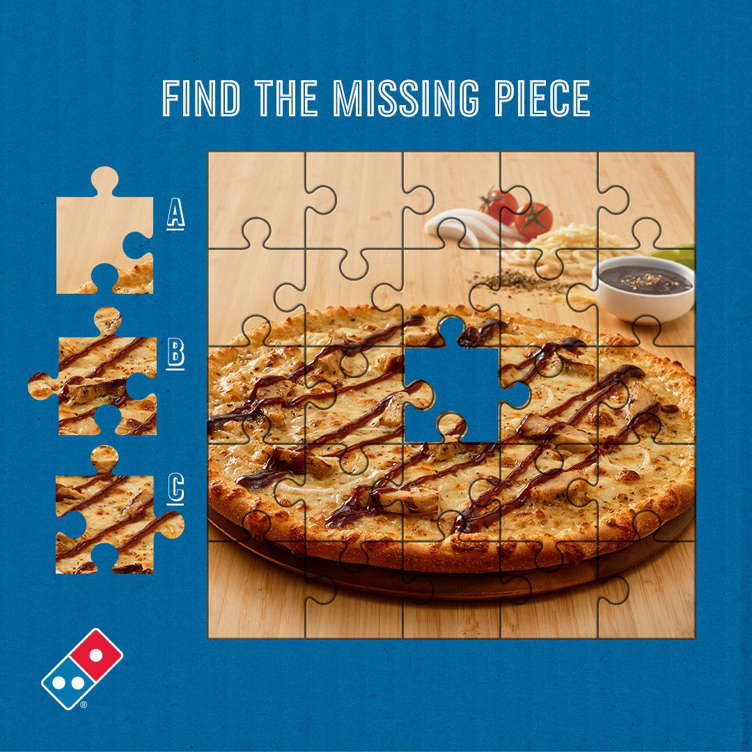 Can you complete this Domino's masterpiece? 🤓 
Share  your answer in the comments! 
Order Now dominos.com 
 
#Dominos #pizza #tasty #tastiestpizza #happy #follow #friends #pizzalovers