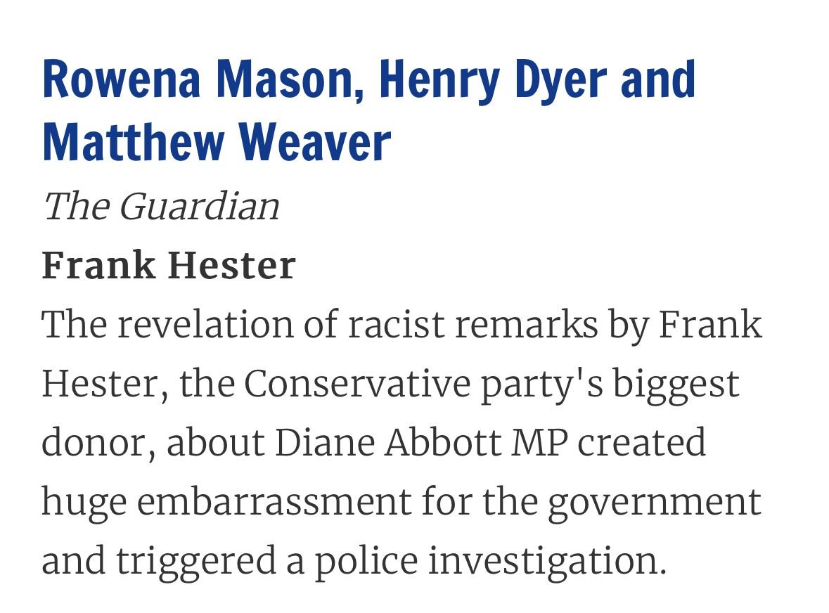 Henry Dyer (@direthoughts) on Twitter photo I started off as a freelance journalist mostly writing for <a href="/PrivateEyeNews/">Private Eye Magazine</a> so I am very very happy to be on the longlist this year for the Paul Foot Award alongside ace colleagues <a href="/rowenamason/">Rowena Mason</a> and <a href="/matthew_weaver/">matthew weaver</a> for our stories on Frank Hester.
private-eye.co.uk/paul-foot-award I started off as a freelance journalist mostly writing for <a href="/PrivateEyeNews/">Private Eye Magazine</a> so I am very very happy to be on the longlist this year for the Paul Foot Award alongside ace colleagues <a href="/rowenamason/">Rowena Mason</a> and <a href="/matthew_weaver/">matthew weaver</a> for our stories on Frank Hester.
private-eye.co.uk/paul-foot-award