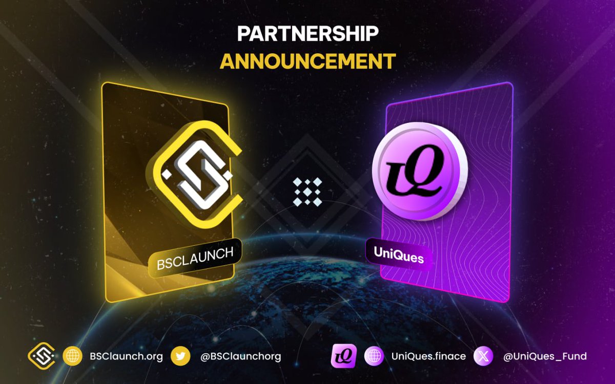 📣   Partnership Announcement:  
BSCLaunch x UniQues 

🌟 We're thrilled to unveil an exciting partnership between BSClaunch and UniQues, forging a powerful alliance in the Web3 financial landscape.