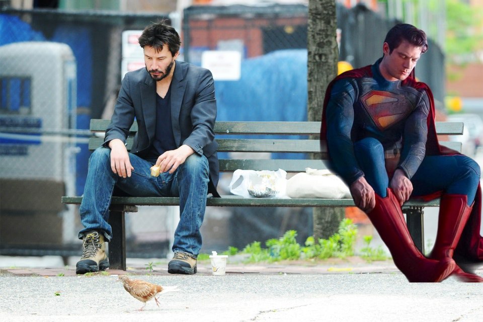 Atleast sad Keanu's got a mate to hang out with now. #SupermanLegacy #KeanuReeves #Superman2025 #DavidCorenswet