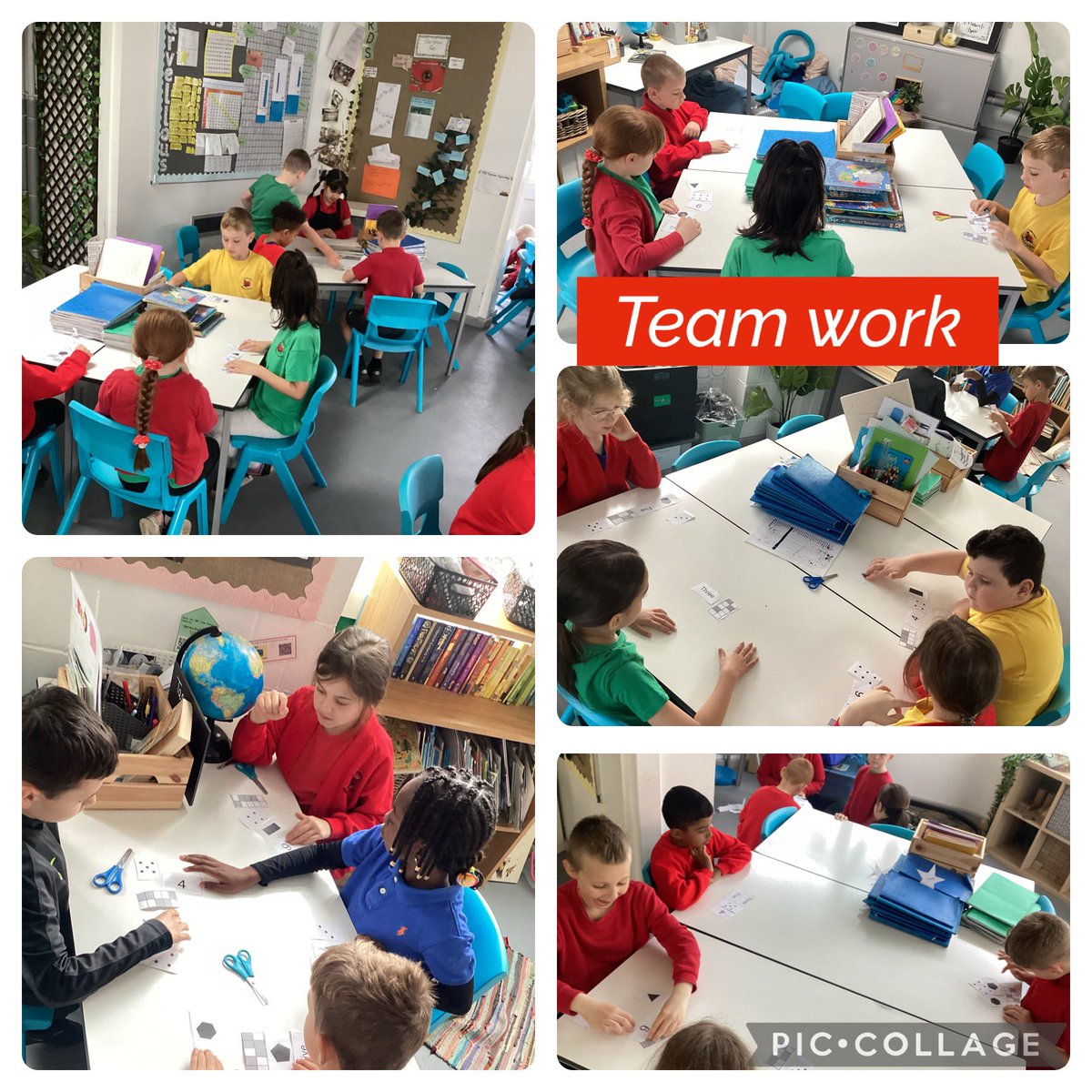 #Year3 are understanding the importance of team work in this maths game today. We can’t speak or use gestures, but we must help each other collect all the cards with the same value while always keeping at least two in front of us. #nrichmaths