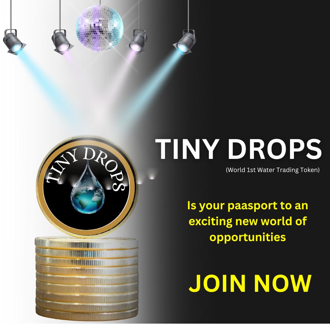 TndToken's tweet photo. Secure &amp; Transparent Transaction in Water Trading !!
JOIN NOW !
Tiny Drops Community https://t.co/OpBrd0uz8y