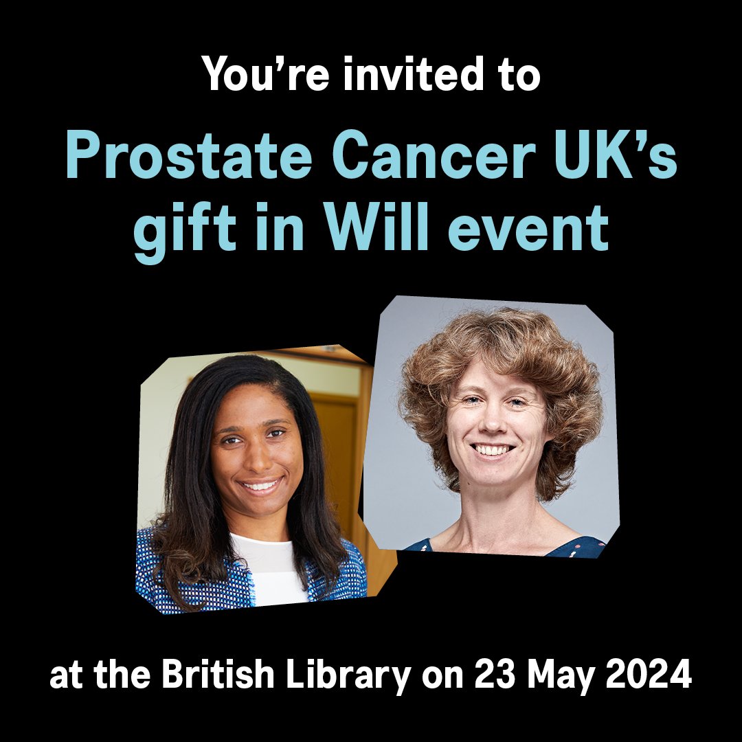 LAST CHANCE TO JOIN ⏰ Join us at the @britishlibrary on Thursday 23 May to hear about how we plan to tackle prostate cancer head on. And, how you can help us do that with a gift in your Will. ➡️ Register today: bit.ly/3Qc4Yto #Will l #Legacy l #ProstateCancer