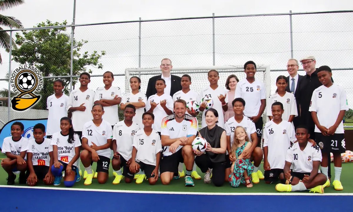 German Foreign Minister Hon. Annalena Baerbock champions football development in Fiji, visiting the Fiji FA Academy in Vatuwaqa yesterday to show support and collaboration 🇩🇪⚽️🇫🇯 #FootballDiplomacy #FijiFA #GermanyinFiji #FijiFootball