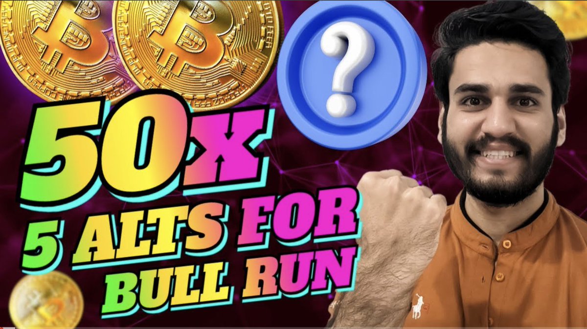 5 Alt coins which you should never miss in the Upcoming Bull run 2024-2025 🚀 Watch complete video to know about these coins. 🔥 ◀️Watch : youtu.be/3pXvCZICn00?si… #altseason #altcoins #spotsignal #crypto #50xalts #100xAlts #bullrun #Bullrun2024