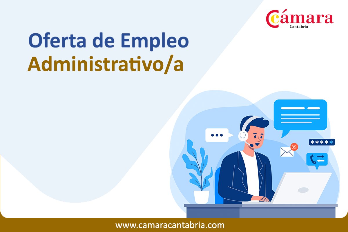 📣 Nueva #OfertaLaboral en la Bolsa de Empleo de @CamaraCantabria

💻 Administrativo/a
✅ Contrato de 4 meses (junio a septiembre)
✅ Media jornada o jornada completa en función de los conocimientos

✍️ goo.su/BlzR

#CámaraCantabria #EmpleoCantabria #OfertaEmpleo