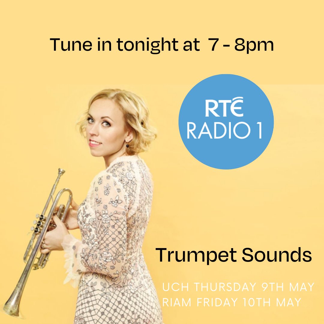 Don't miss us on RTE Radio 1 today at 7pm! Sean Rocks chats with @tinetrumpet on @RTEArena on @RTERadio1. Hear all about that to expect during this spectacular showcase🎺 📍@uchlimerick Thursday May 9th 📍@riamdublin Friday May 10th #Trumpet #Limerick #Dublin #Concert #Music