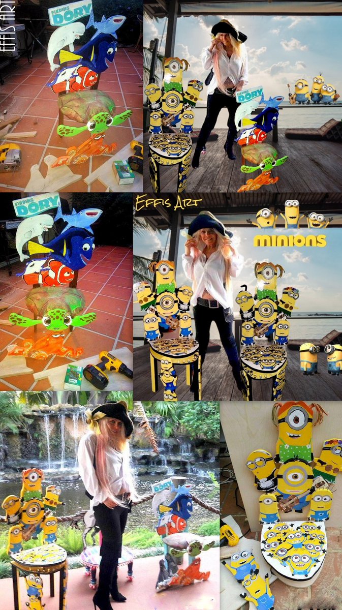 Building the #Minions & #Finding Dory chairs
#Art  #woodworking