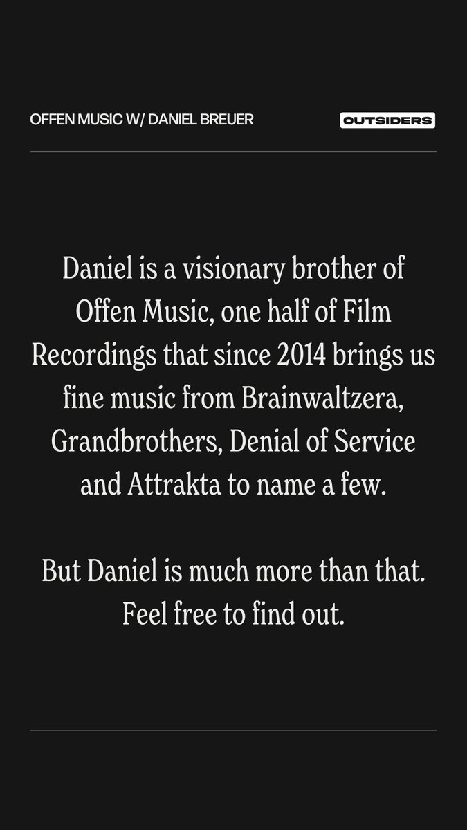 2 hours by brother Daniel <a href="/filmrecordings/">FILM</a> for #offenmusic Outsiders on Kiosk Radio:

bit.ly/danieloffen