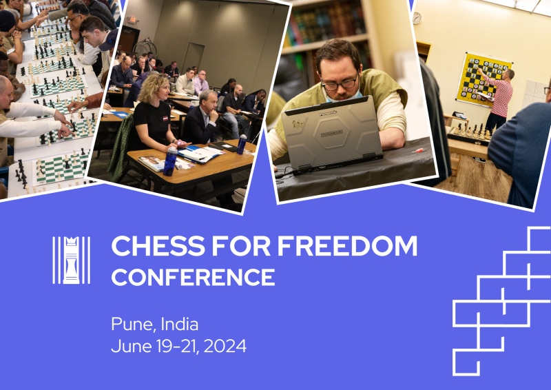 🇮🇳 Pune, India, will host a three-day #ChessforFreedom Conference!

FIDE and IndianOil Corporation are proud to organize the second in-person Chess for Freedom Conference from June 19-21, 2024, in Pune, India. This event will bring together experts from the global chess community