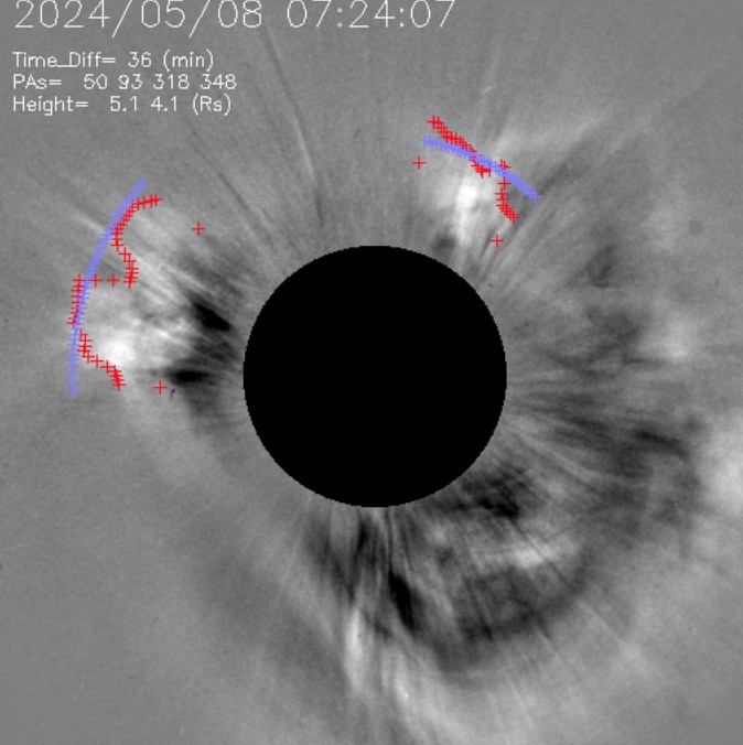 An asymmetric halo coronal mass ejection (CME) is confirmed following the X1.0 solar flare around AR 3664 this morning at 05:09 UTC (May 8th). A passage past Earth should be expected within the next 48-72 hours and it could lead to a geomagnetic storm.