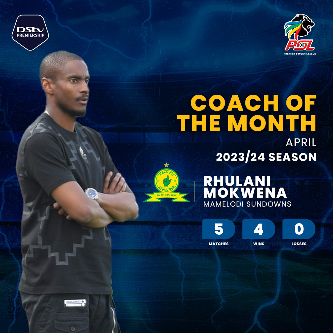 A huge congratulations to @coach_rulani, who has been named #DStvPrem Coach of the Month for April 🏆🌟

Leading @Masandawana on a run that clinched a 7th title is truly an outstanding achievement 👏👏