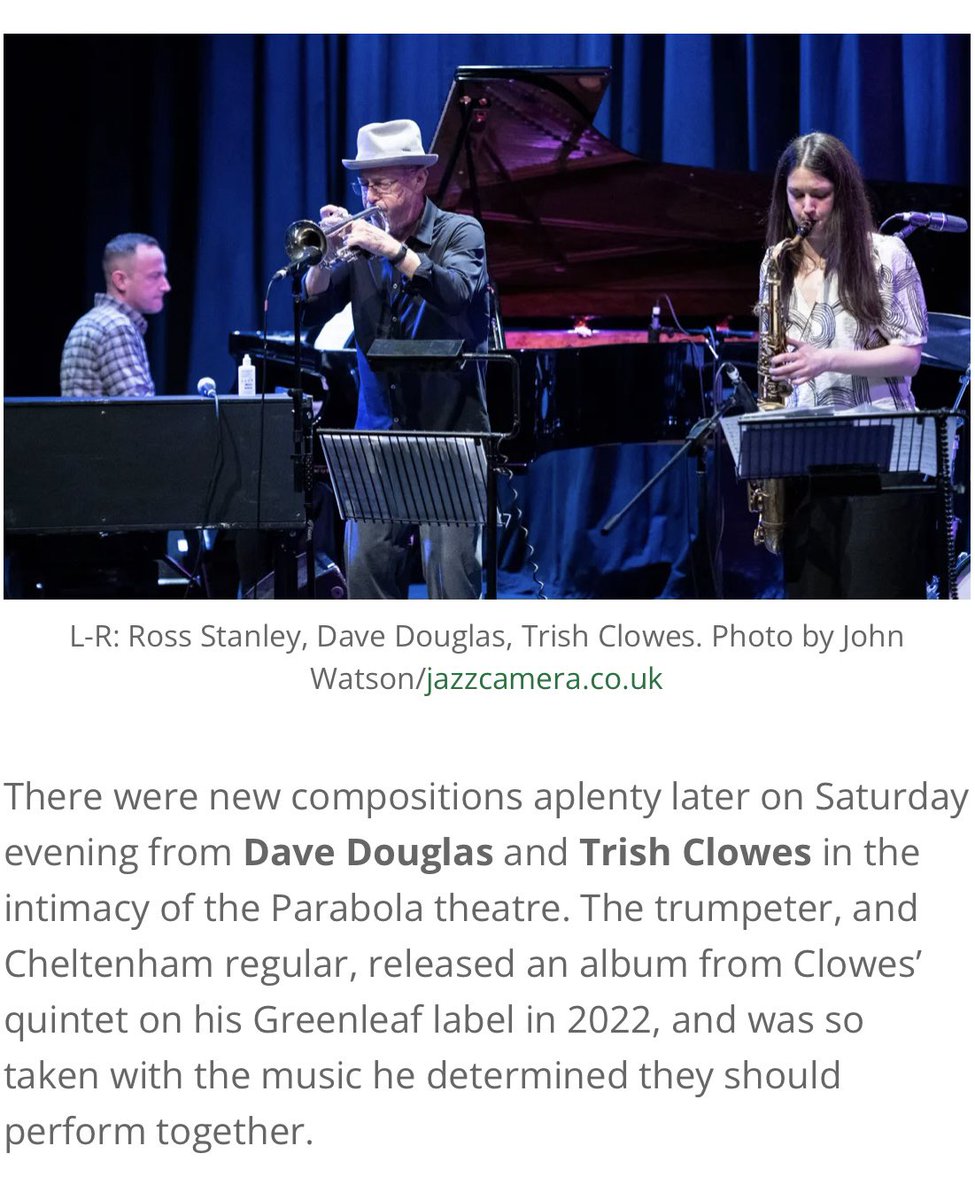 Thanks to John Watson <a href="/LondonJazz/">UK Jazz News</a> #EYESUP 
“They road tested some of their new pieces exuberantly in a brisk set, that bristled with energy and invention…their artistic partnership seemed simply a logical extension of earlier work.”
londonjazznews.com/2024/05/06/che…