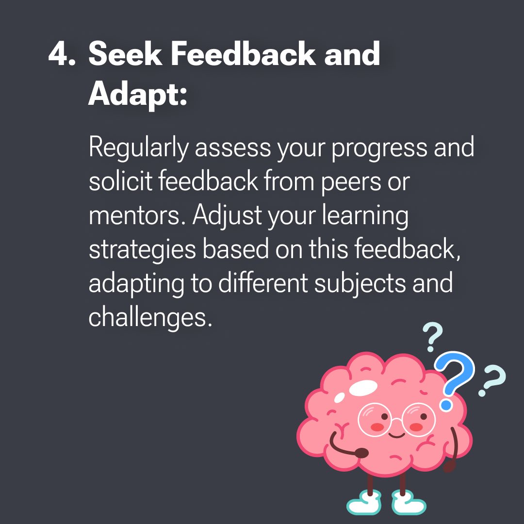 Effective strategies for continuous learning:

1️⃣ Set clear long-term goals and plans.
2️⃣ Engage deeply in active learning.
3️⃣ Cultivate good study habits.
4️⃣ Seek feedback and adapt.
5️⃣ Join Impara, your addictive learning companion. AppStore &amp; PlayStore: impara.net