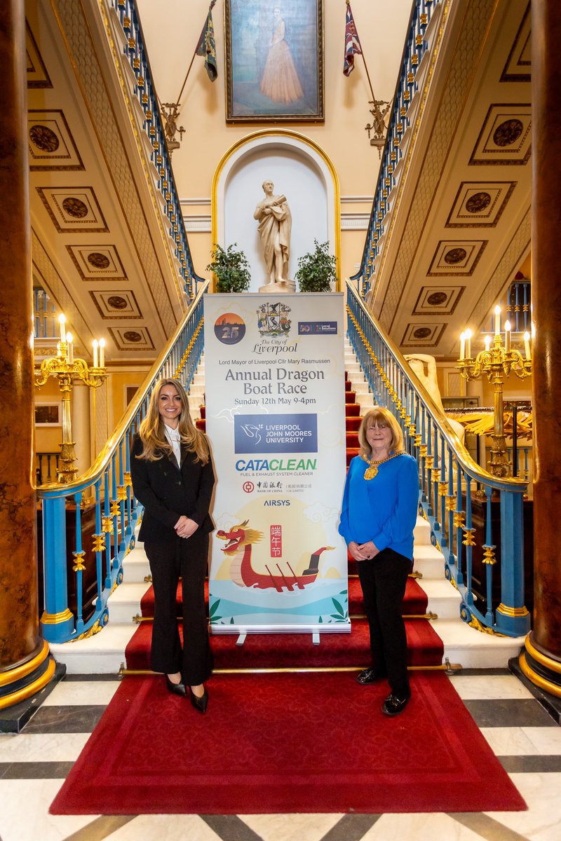 Amazing support for the Lord Mayor and her fundraising from the lovely people at Liverpool’s global success story @Catacleanuk. They are sponsoring her Dragon Boat Race taking place this Sunday at Liverpool Watersport’s Centre. #AIMSproject #charity #support #YoungPeople