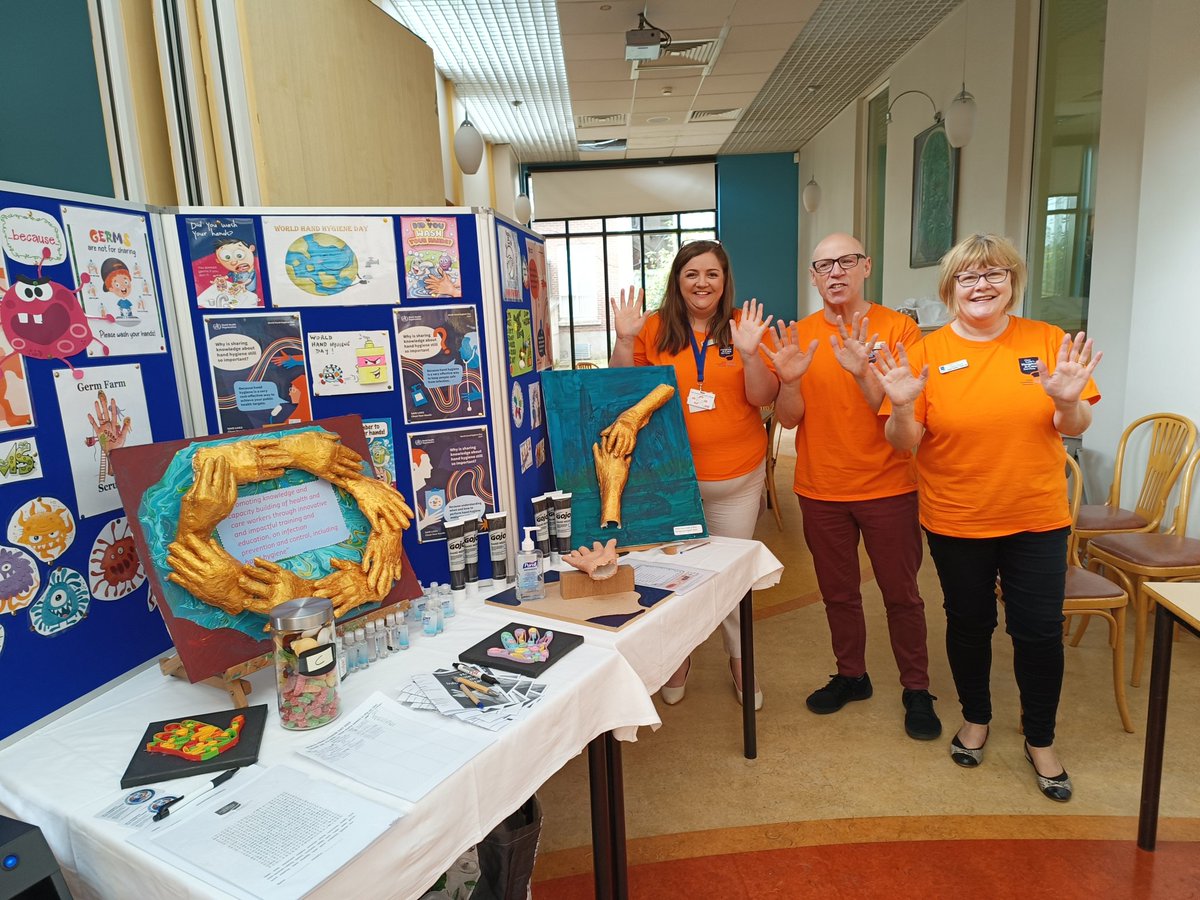 The IPCT celebrating with our Volunteer Services Coordinator at World Hand Hygiene Day in Our Lady's Hospice & Care Service @ipc @ourladyshospice