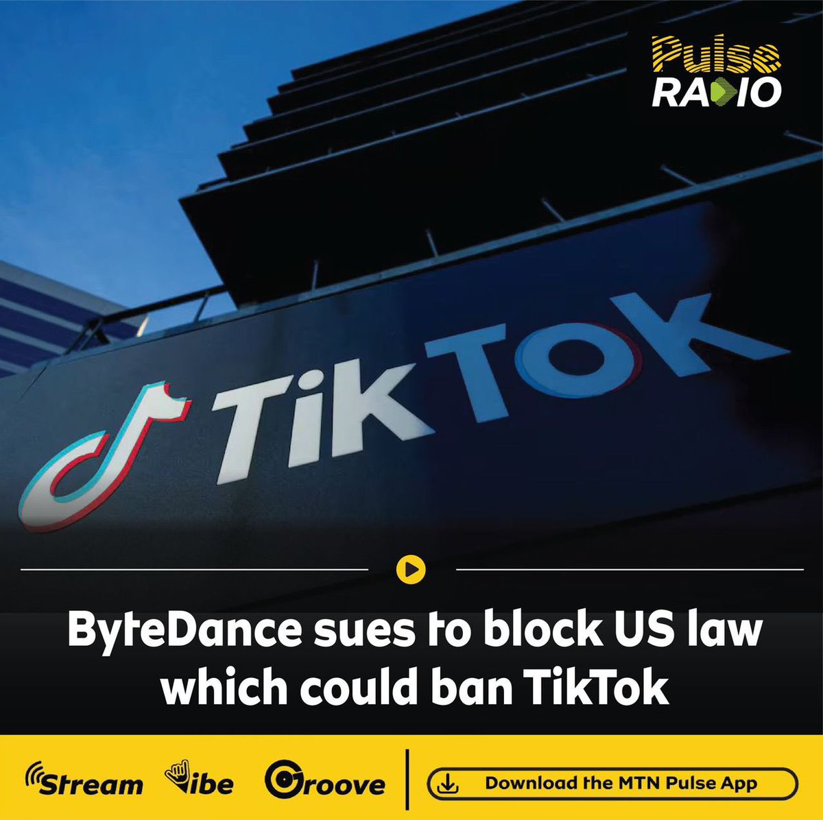 ByteDance, parent company of TikTok are suing U.S. Federal court to block a law signed by President Joe Biden that would force the divestiture of the short video app used by 170 million Americans or ban it.  #PulseRadioUG