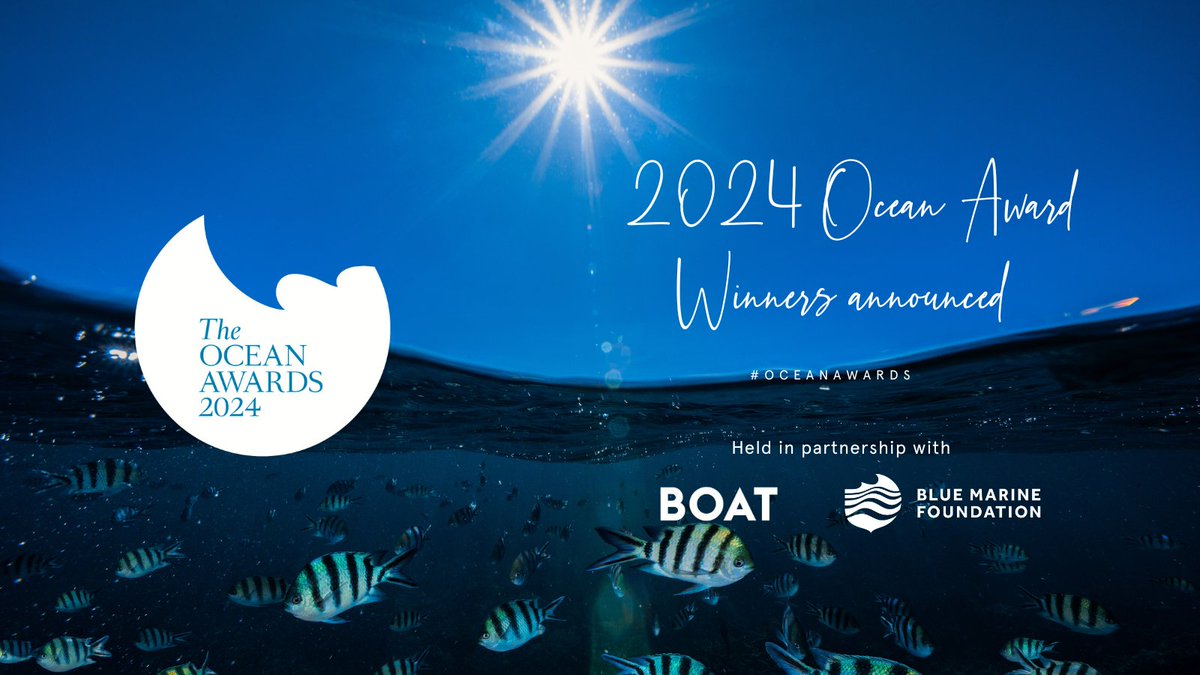 The wait is over and this year’s Ocean Award winners have now been announced! 🎉 Over the next week we’ll take a deep dive into this year's award winners exploring their incredible work. If you can’t wait until our winners deep dive, meet them here👇bluemarinefoundation.com/2024/05/08/202…