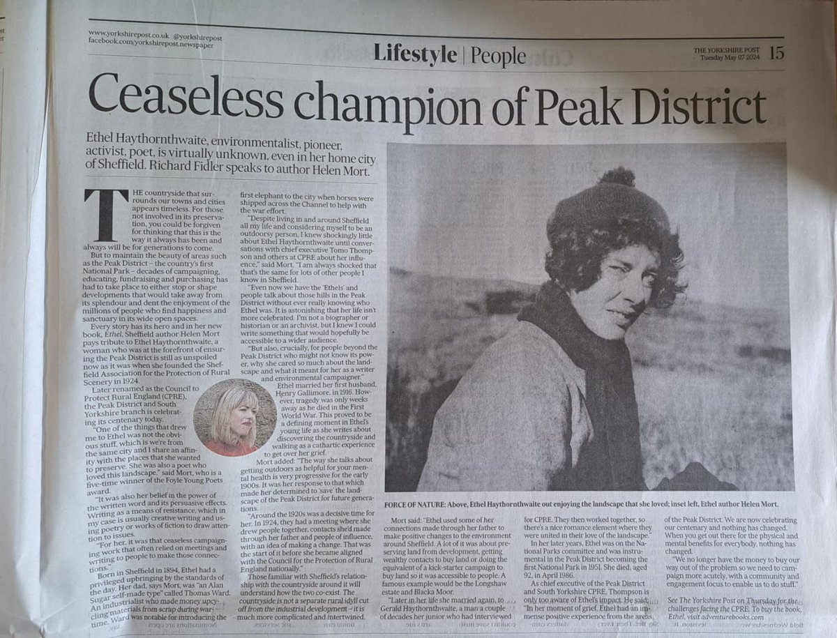 Thank you to @richardfidler @HelenMort and the @yorkshirepost for this lovely article on our founder which was published on our centenary yesterday 🙏.