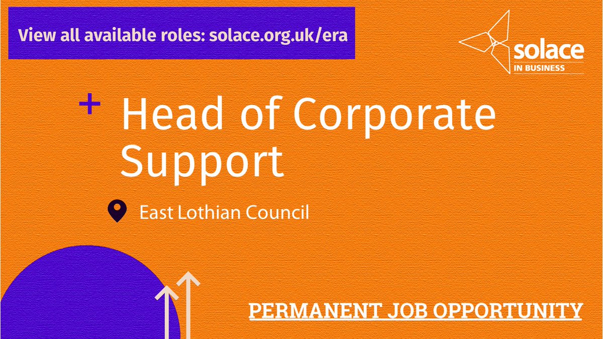 If you are interested in the Head of Corporate Support role at @ELCouncil but have yet to apply, please note that this role closes on Sunday 12th May. To find out more visit eastlothian.gov.uk/chief-officer or call us on 020 7976 3311 if you have any outstanding queries.