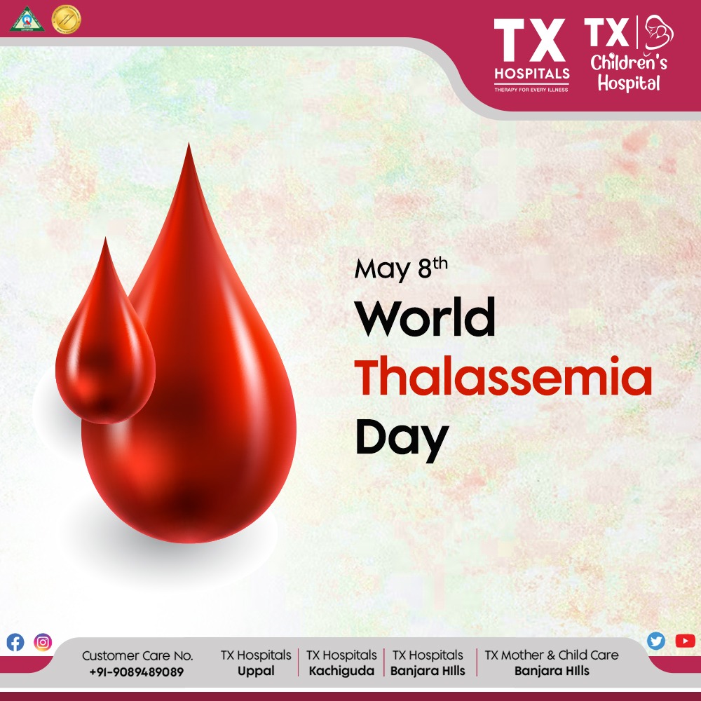 World Thalassemia Day: Raise awareness and support for thalassemia patients. Let’s make a difference together! #WorldThalassemiaDay #ThalassemiaAwareness #TXH #TXHospitals