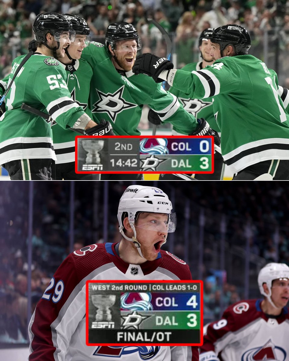 THE AVS SCORE 4 UNANSWERED GOALS TO TAKE GAME 1 IN OT 🥶
