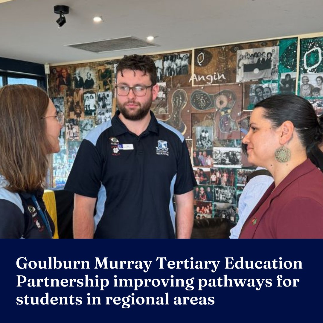 We're proud to partner with @LaTrobe and @GoTafe on our Goulburn Murray Tertiary Education Partnership! Read how the partnership aims to improve access to tertiary education for First Nations students and people from low socio-economic backgrounds → unimelb.me/3weO9re
