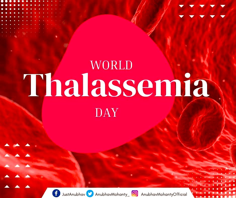 Let's all pledge to donate blood on #WorldThalassemiaDay and make a difference to the lives of people who need it the most. 'Rakt Daan is Maha Daan' 🩸