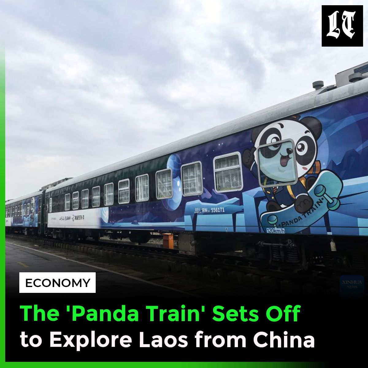 The Laos-China tourist train departed from Guiyang, China, today, 8 May, linking Guiyang, Xishuangbanna, and Laos for an eight-day tour across Laos. Adorned with images, paintings, and mascots of the panda, the train is aptly named the 'Panda Train.