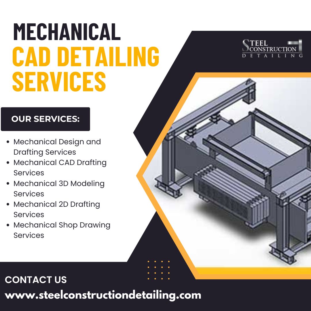 Are you seeking precise and reliable #MechanicalCADDetailingServices for your projects in #Washington, #USA? Look no further than #SteelConstructionDetailing. We deliver #MechanicalCADDesign solutions tailored to your specific needs.

Url: bit.ly/3UzlULK