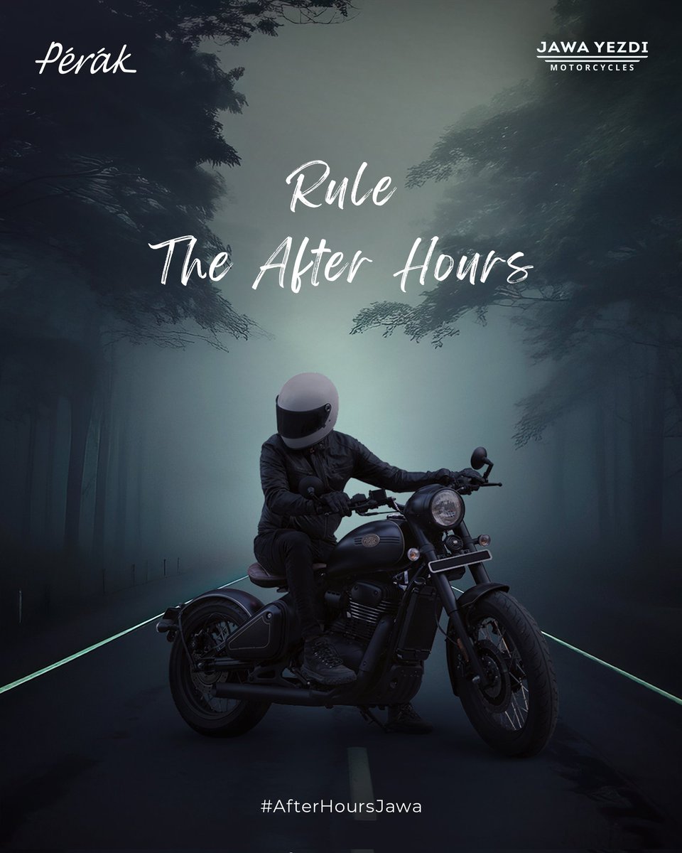 Feel the pulse of the night as you throttle through the darkness with Perak. Let the echoes of After Hours awaken your soul and fuel your desire. #TheNewJawaPerak #JawaYezdiMotorcycles #AfterHours #AfterHoursJawa