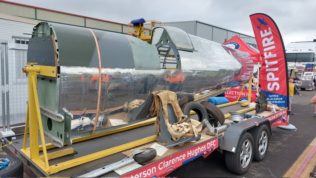 The Pat Hughes Battle of Britain Spitfire, X4009, undergoing restoration at the Vintage Fighter Restorations & the Hunter Fighter Collection, #SconeNSW, displayed at the 2024 #AirshowsDownUnderShellharbour hfcscone.org.au/the-pat-hughes… #LestWeForget #WW2 #History @SocietySpitfire