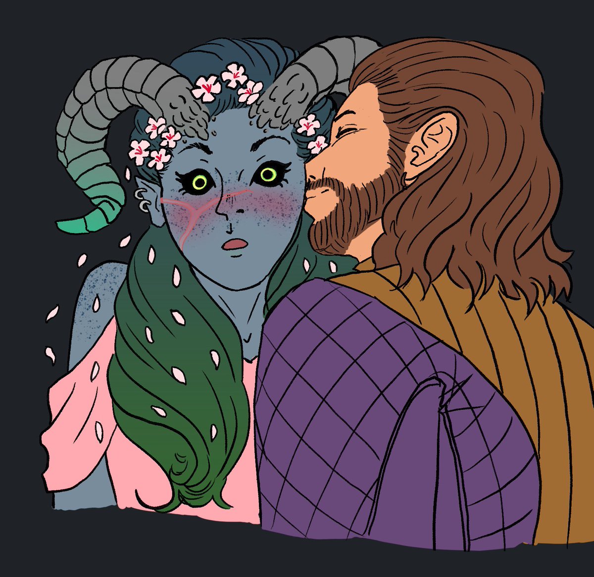 RRoses324's tweet photo. My girl Solstice for the #tiefyourself tag! She was always a self insert but I didn’t have the confidence to start drawing her at my size until I saw  @cerudinae_’s Sohla! Solstice is a Circle of the Moon Druid and a major Gale Girlie 🤭 #bg3art https://t.co/IGxy3corcu