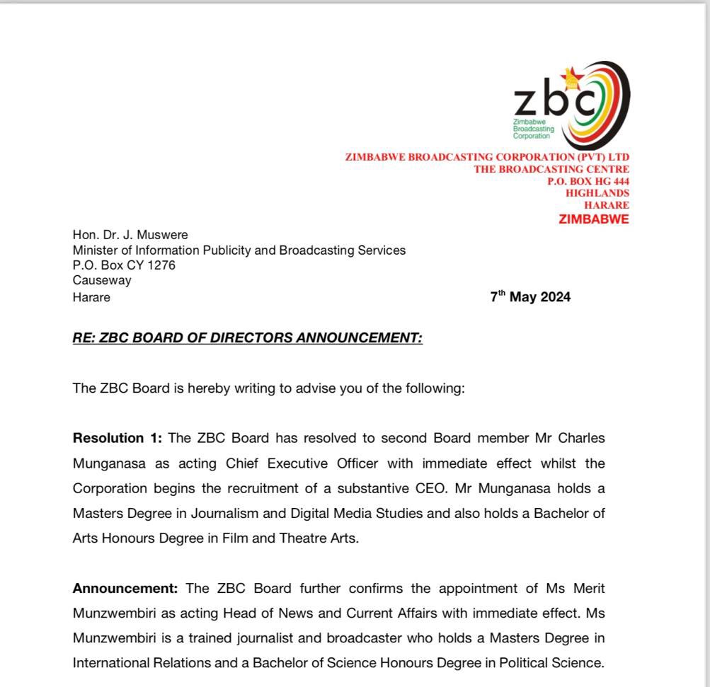 Some ZBC appointments