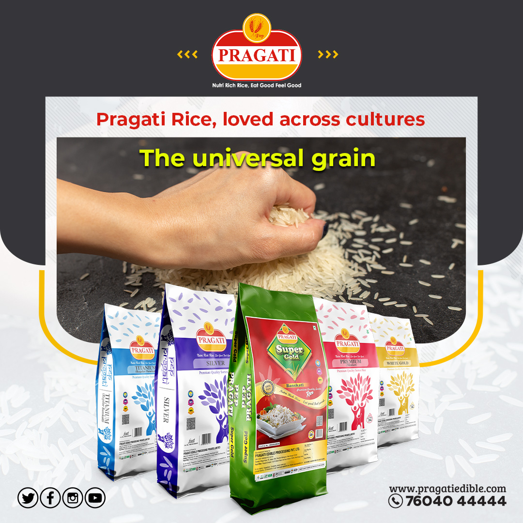 Experience the rich tradition of 𝐏𝐫𝐚𝐠𝐚𝐭𝐢 𝐑𝐢𝐜𝐞, cherished worldwide as the universal grain uniting cultures with every delicious bite!!🌾❤️

WhatsApp on 7604044444 or click bit.ly/4417Pez  

#Pragati #Rice #NutriRichRice #PragatiRice #PureDelight